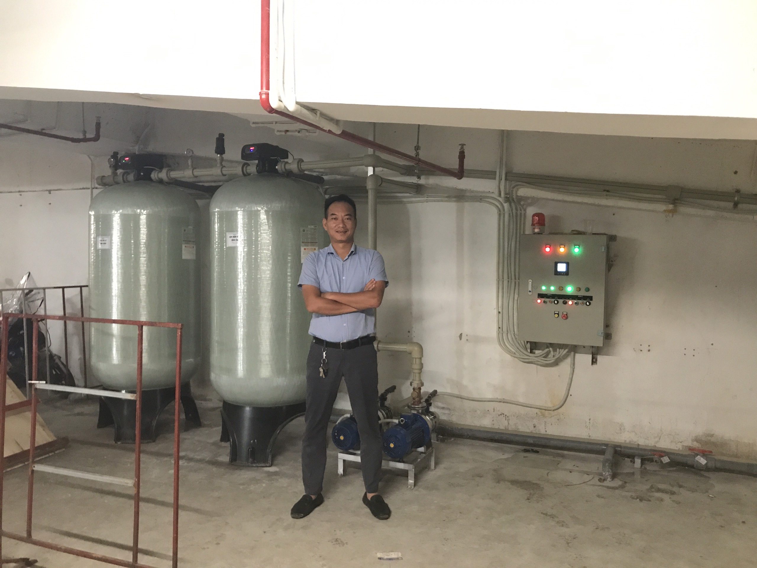 Hệ thống lọc cặn tự động công suất 120-150 m3/ ngày đêm tại 70 Nguyễn Đức Cảnh